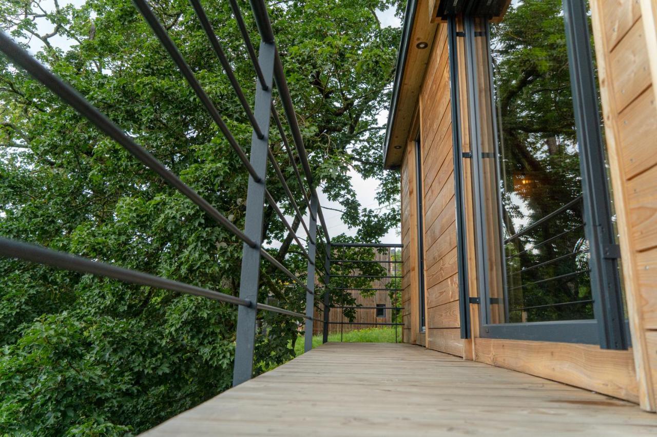 Le Moonloft insolite Tiny-House dans les arbres&1 séance de sauna pour 2 avec vue panoramique Osenbach Exterior foto