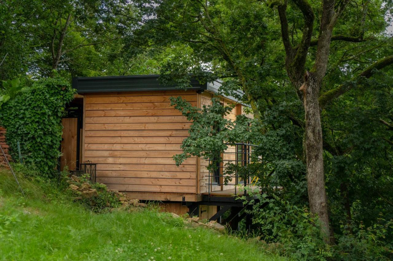 Le Moonloft insolite Tiny-House dans les arbres&1 séance de sauna pour 2 avec vue panoramique Osenbach Exterior foto