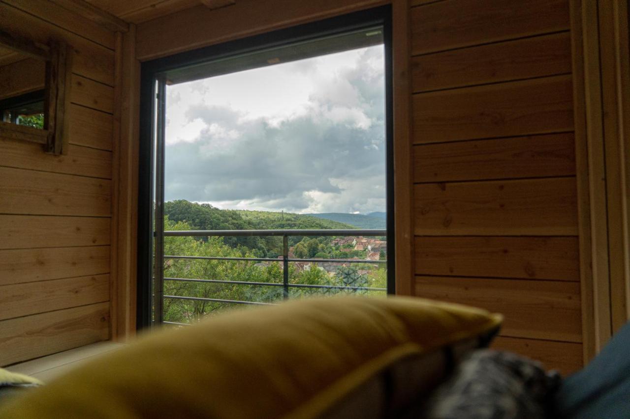 Le Moonloft insolite Tiny-House dans les arbres&1 séance de sauna pour 2 avec vue panoramique Osenbach Exterior foto
